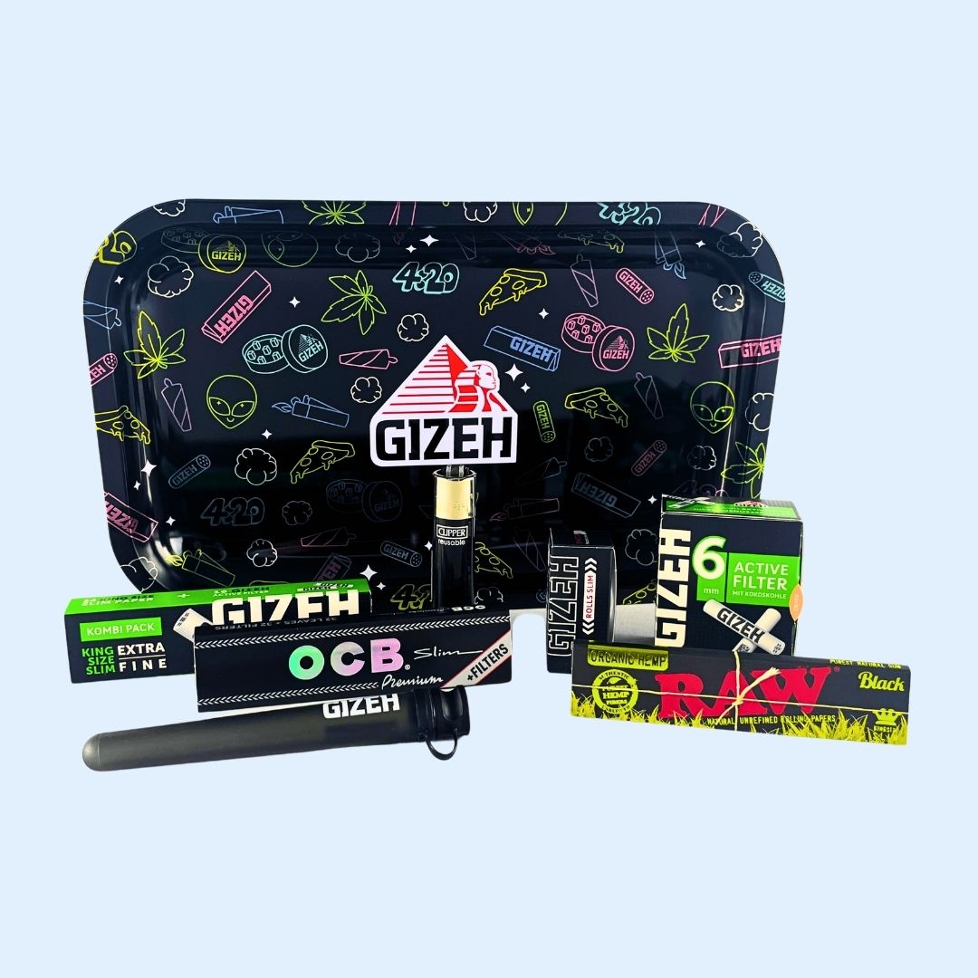 Skunaby All Black Bundle – komplettes Rolling Set in Schwarz mit Tray, Papers und Filtern