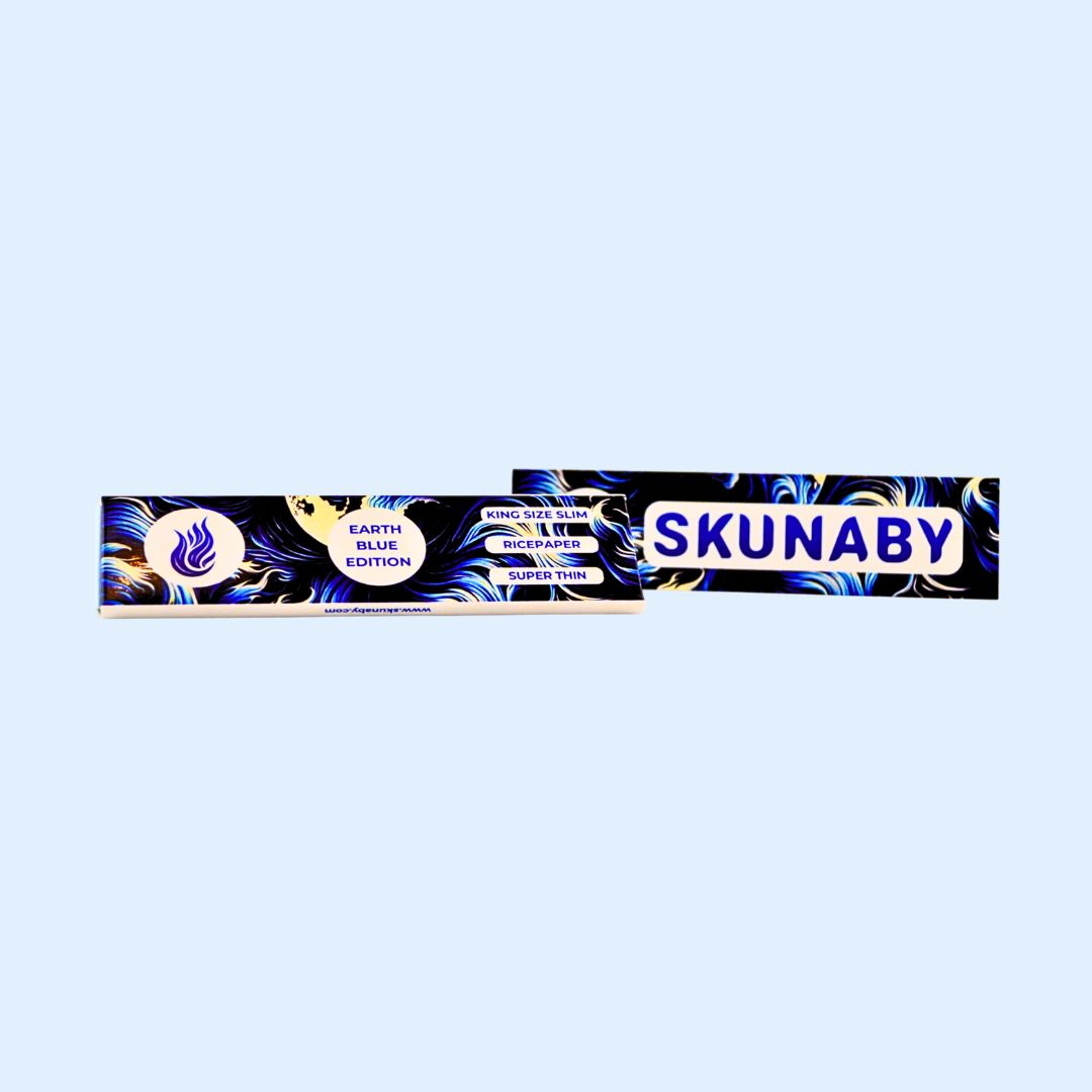 „Feines Reispapier der Skunaby EarthBlueEdition – chlorfrei, vegan und stilvoll“