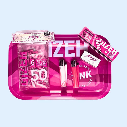 Skunaby All Pink Bundle – stylisches Rolling Set in Rosa mit Tray, Papers und Filtern